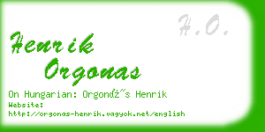 henrik orgonas business card